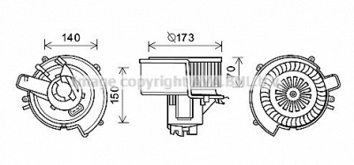 AVA QUALITY COOLING ol8636 -  Электродвигатель, вентиляция салона